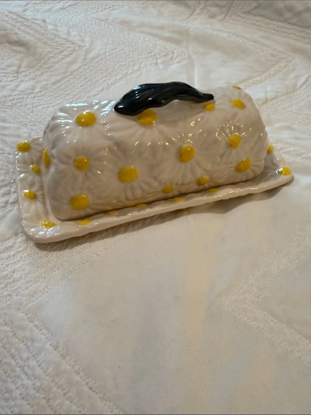 Anthropologie daisy butter dish